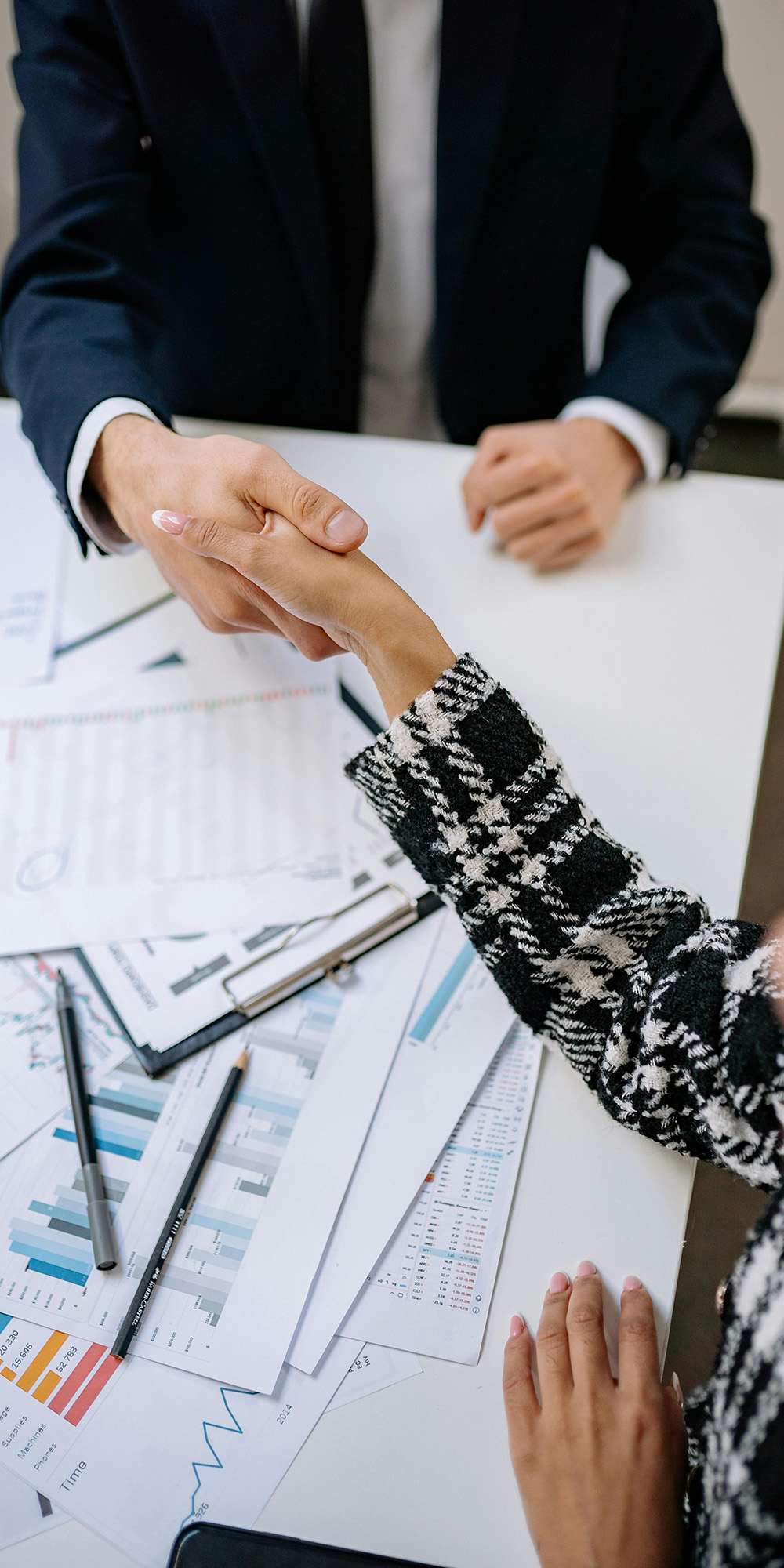 two people shaking hands